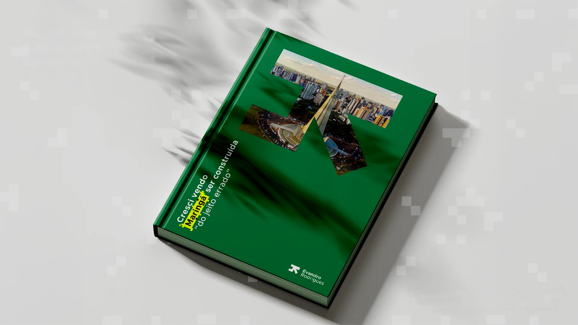 Evandro Rodrigues, capa do case de branding: livro com a identidade da marca